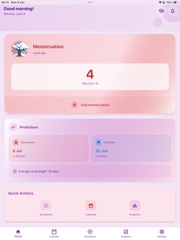 myPeriods - Period & Mood iPad screenshot