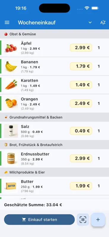 Zelistix - Einkaufsliste screenshot 1 of 7