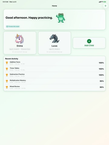 WonderMath - Math Fact Fluency