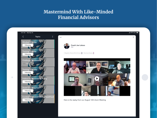 Magellan Network/Mastermind iPad screenshot 1 - Business app
