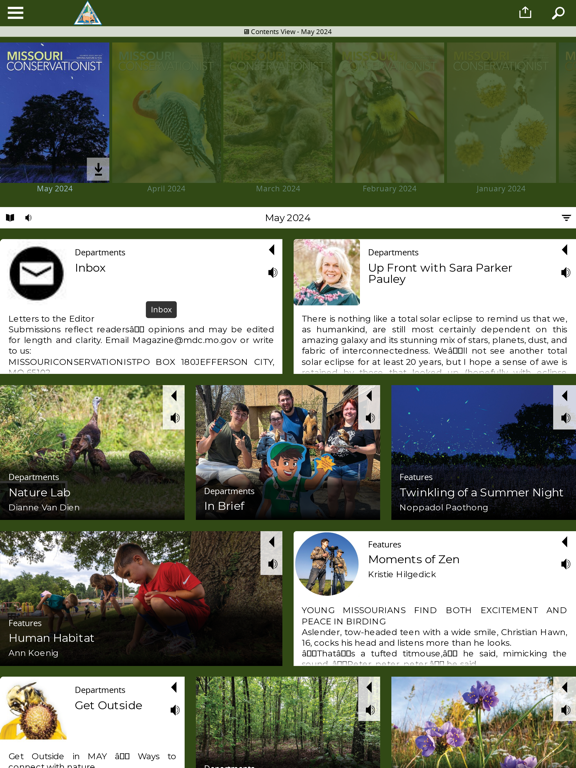 MO Conservationist Magazine iPad screenshot 6 - News app