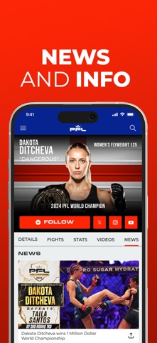 PFL iPhone screenshot