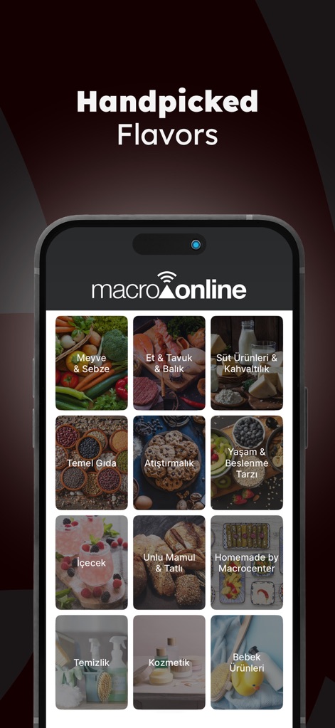 Migros: Food & Groceries - Discover Macroonline's curated offerings, featuring high-quality categories like "Meyve & Sebze" and "Et & Tavuk & Balık," designed for discerning tastes.