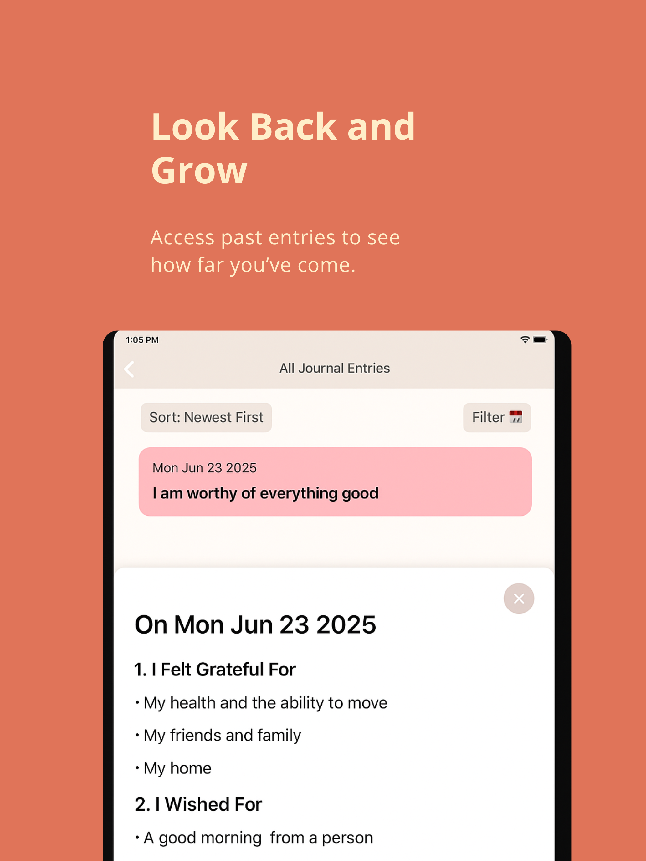 Gratitude Journal - Reflect screenshot 10