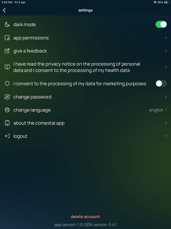 comestai app screenshot 3