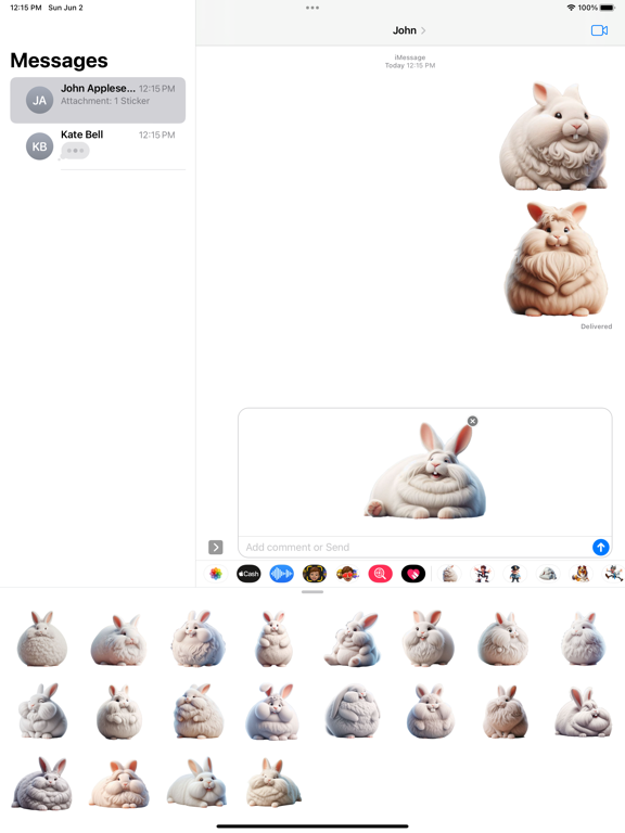 Screenshot #6 pour Fat Angora Rabbit Stickers