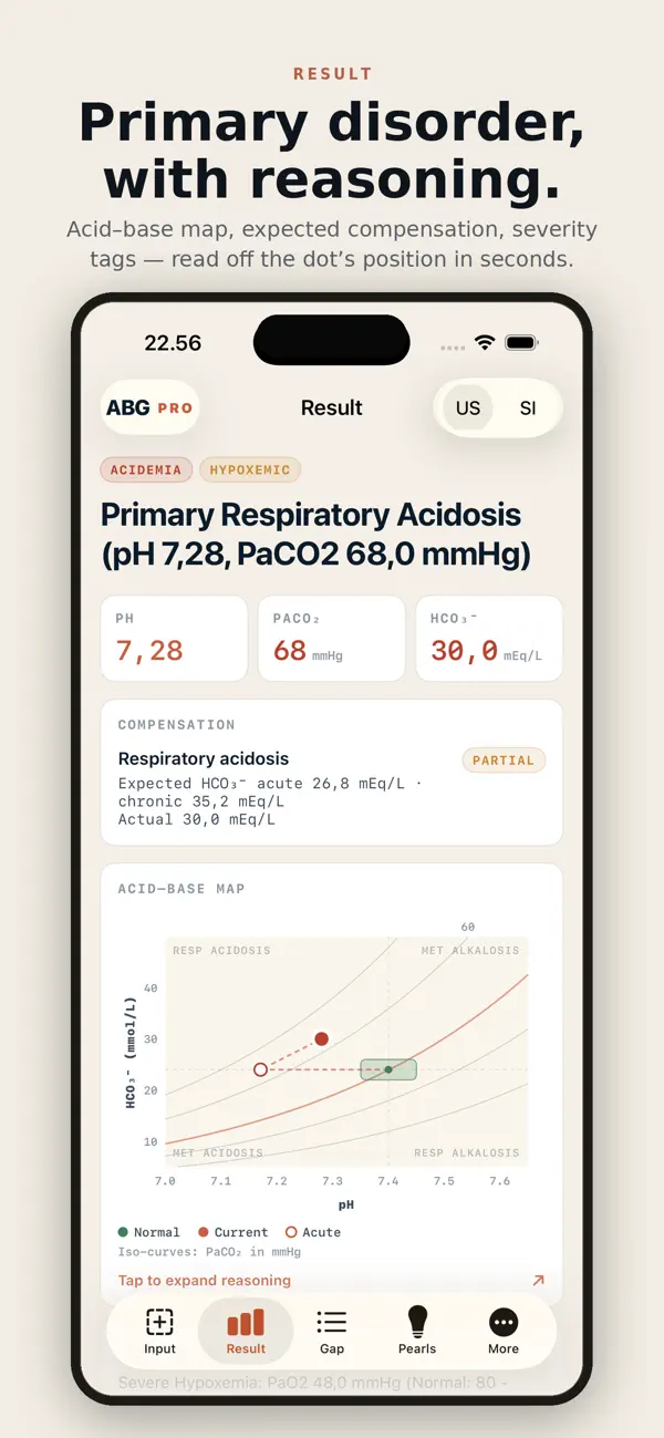 Screenshot #2 pour ABG Pro Arterial Blood Gas