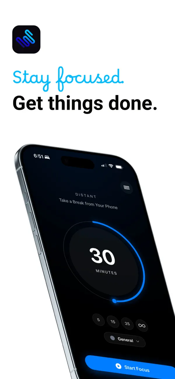 #1. Distant: Focus Timer (iOS) โดย: Odd Omens
