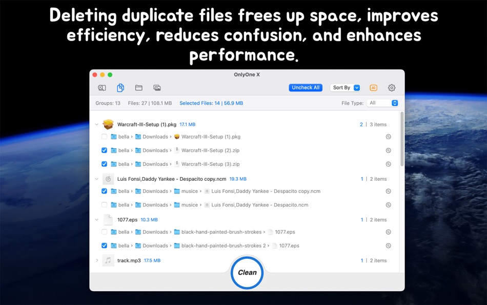 #1. OnlyOne X - Duplicates Cleaner (macOS) 由: 坤 刘
