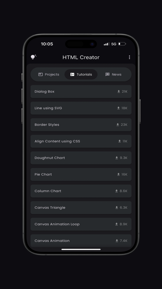 #7. HTML Creator(Pro) (iOS) Podle: Hrishi Suthar