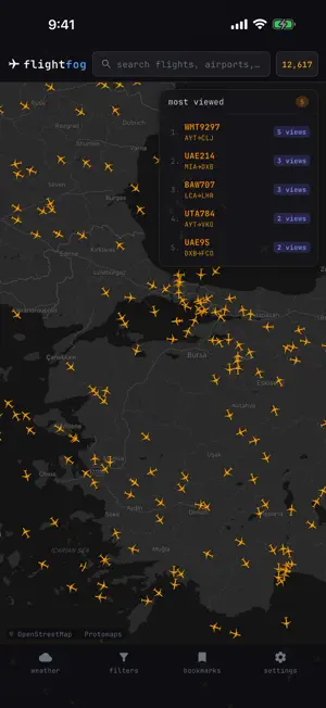 flightfog: live flight tracker screenshot 1