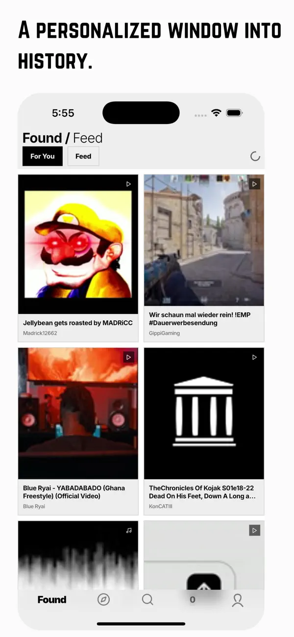 Screenshot #1 pour Found - Explore History