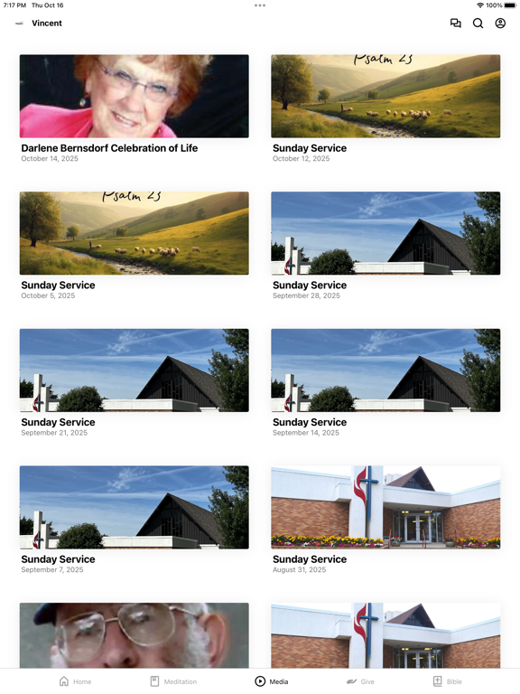 Vincent Church iPad screenshot 3 - Education app