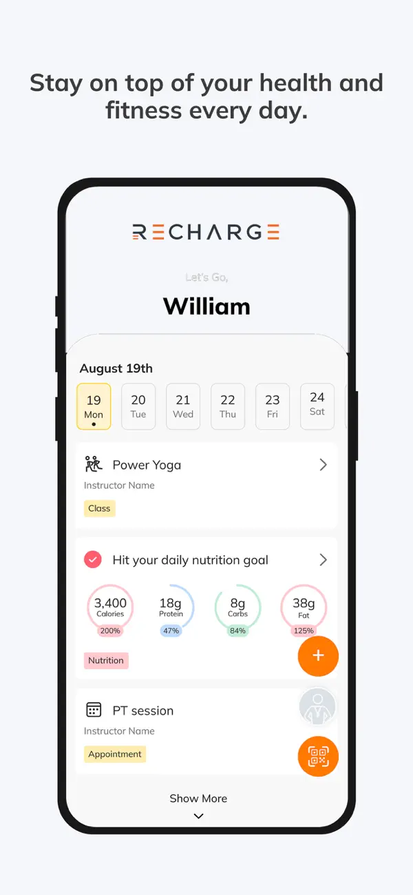 Screenshot #2 pour RECHARGE: Health & Fitness