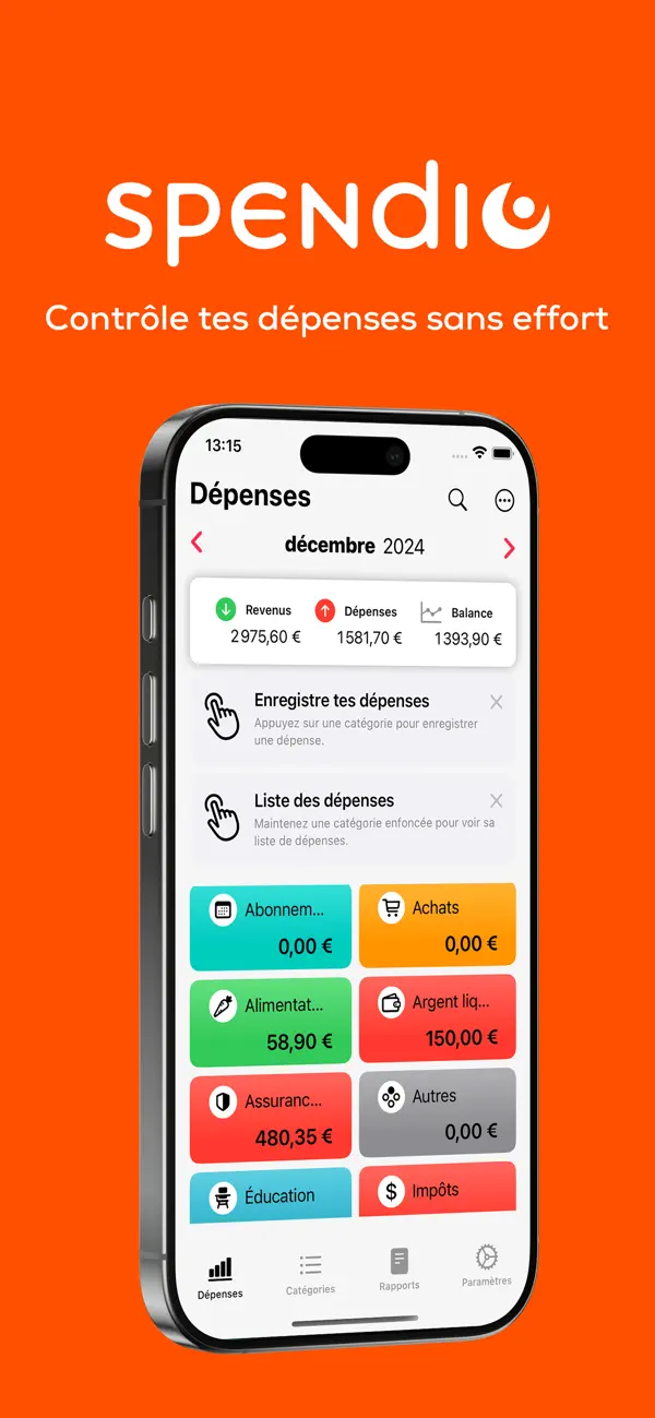 Screenshot #1 pour Spendio - Dépenses du mois