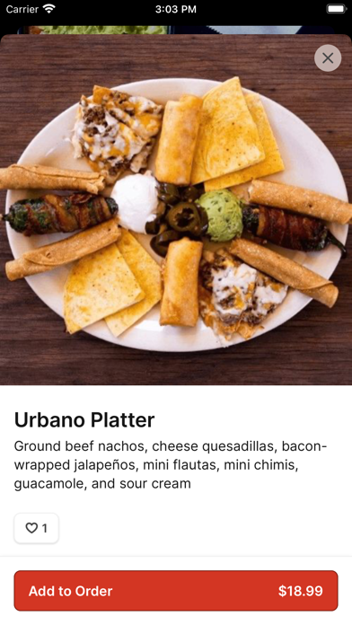 Urbano Enchilada Taco Bar iPhone screenshot 3 - Food & Drink app