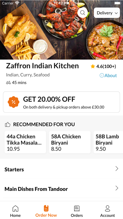 Zaffron Indian Kitchen Screenshot