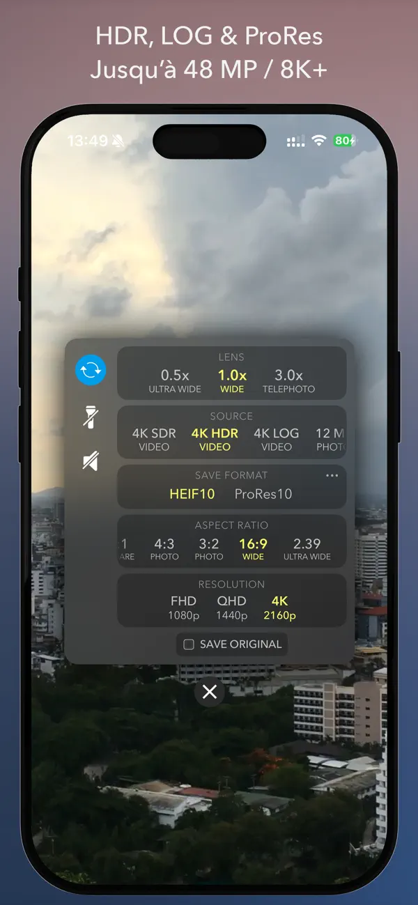 Screenshot #2 pour Skyflow – Caméra time-lapse