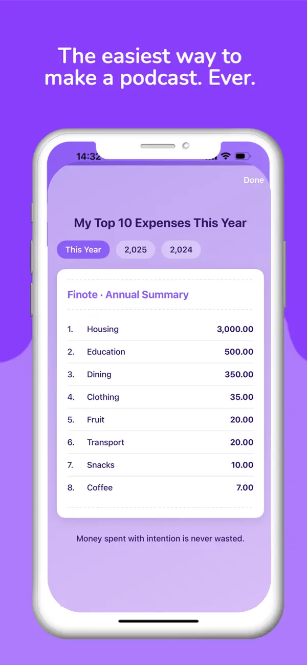 #3. Finote - Smart Budget Tracker (iOS) De: 华 郑