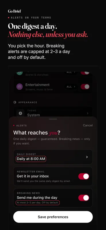 Go Brief: AI News Digest screenshot 4 of 10