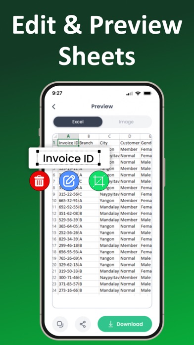 Image to Excel Converter－XLSX Screenshot