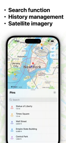 Radius Map iPhone screenshot