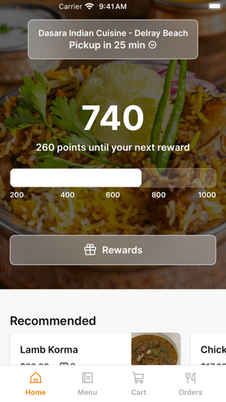 Dasara Indian Cusine iPhone screenshot 1 - Food & Drink app