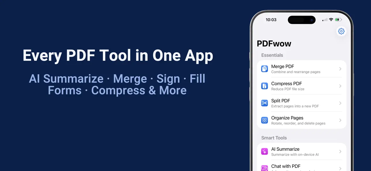 Screenshot #1 pour PDFwow: PDF Editor & Converter