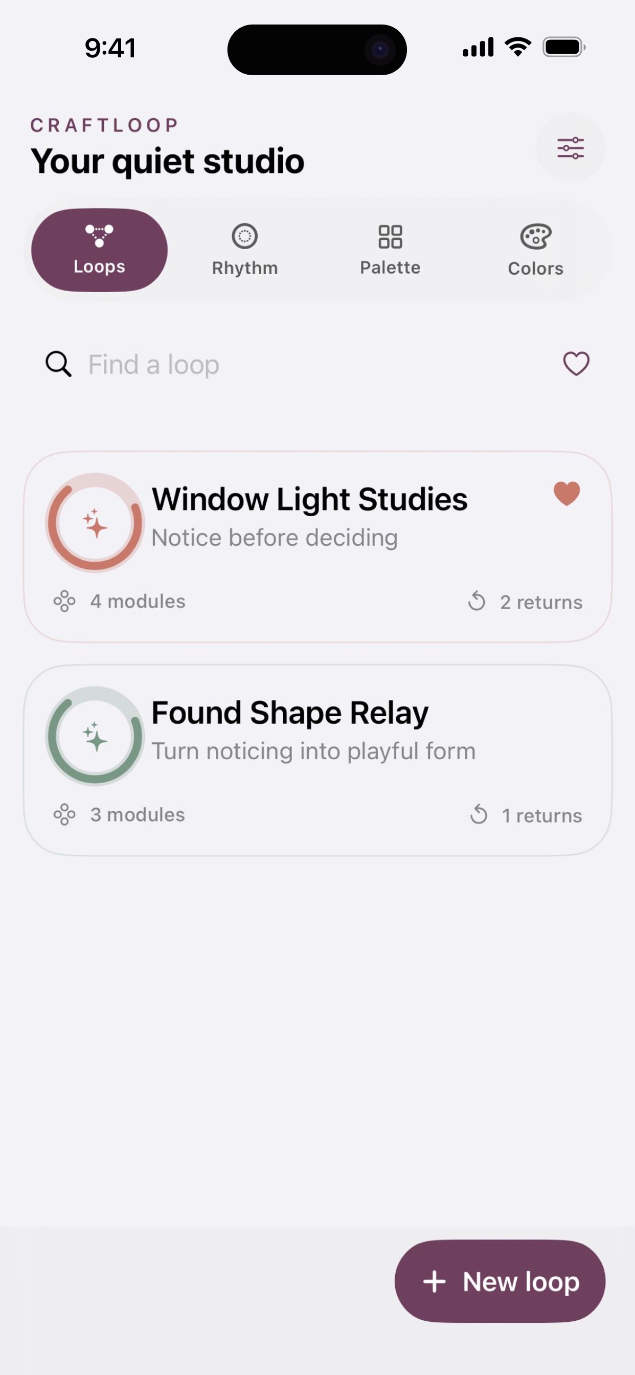 Screenshot 1 of CraftLoop