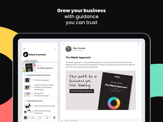EMyth Connect iPad screenshot 3 - Social Networking app