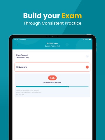 Life Insurance Practice Test. iPad screenshot