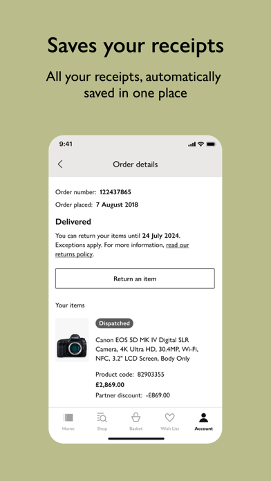 John Lewis & Partners Screenshot
