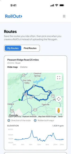 RollOut Cycling: Group Rides screenshot 4