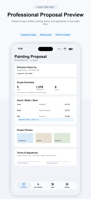 Paint Bid Pro screenshot 3