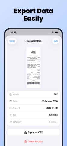 Receipt & Expense Scanner Screenshot 3 of 4