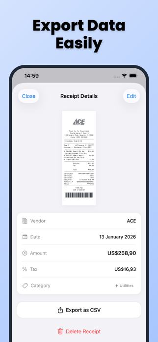 Receipt & Expense Scanner Screenshot 3 of 4