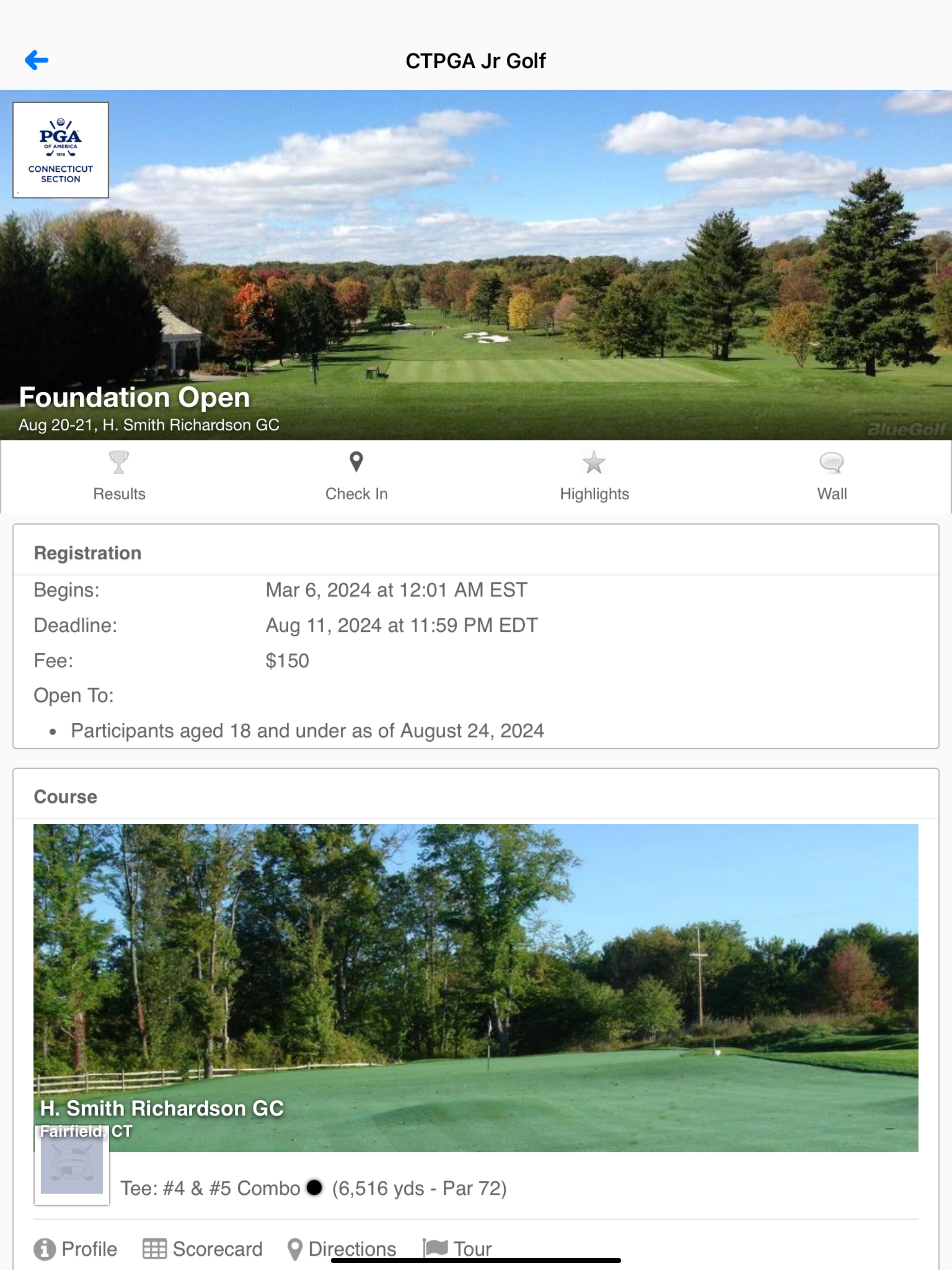 Connecticut PGA Jr Golf screenshot 5