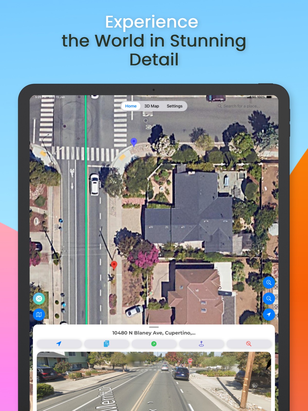 Lite Maps: 3D & Street View ipad screenshot 2