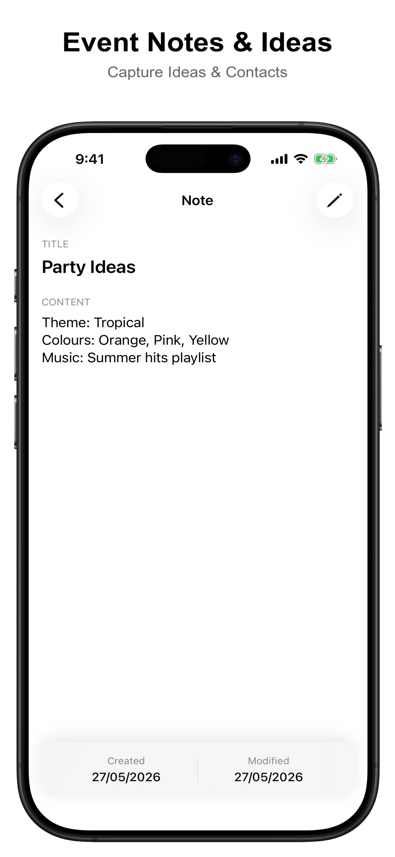 Event Stories - Party Planner