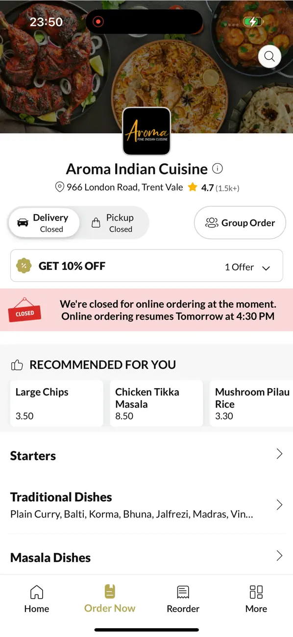 Screenshot #2 pour Aroma Indian Cuisine Trent