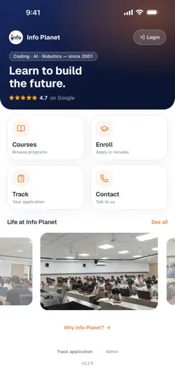 Screenshot von Info Planet auf dem iPhone 1