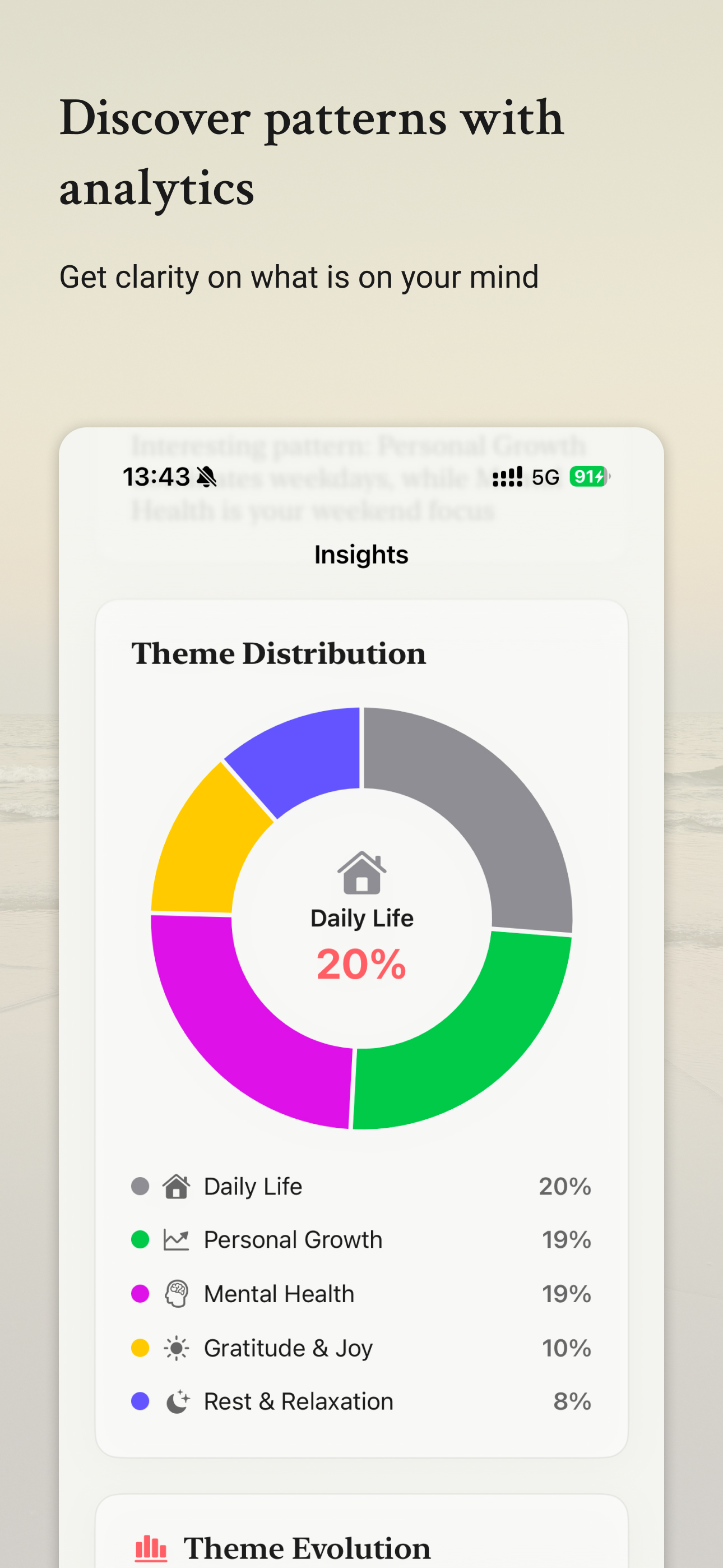 Three – Data-driven journaling screenshot 6