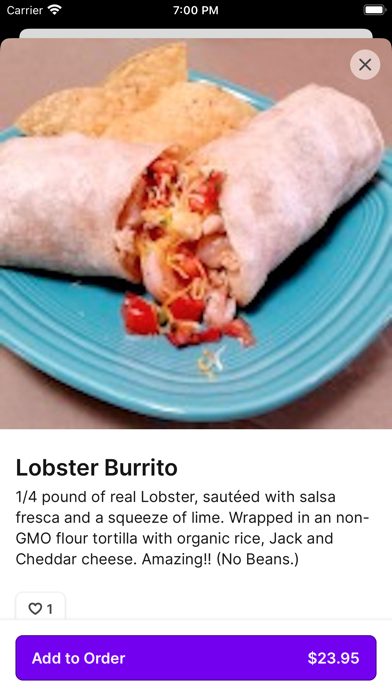 Baja Taqueria CA iPhone screenshot 4 - Food & Drink app