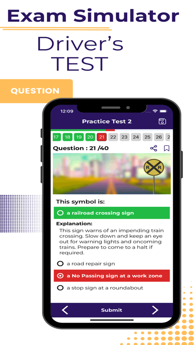 Indiana BMV Practice Test JACE iPhone screenshot
