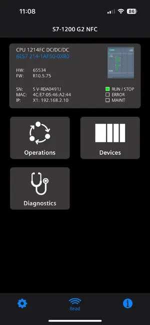 SIMATIC S7-1200 G2 NFC screenshot 1
