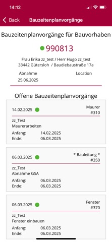 VBH-Baustellen-App Screenshot 1 of 3