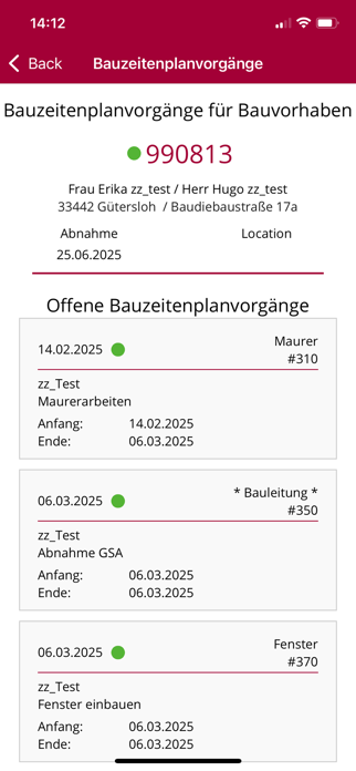 VBH-Baustellen-App Screenshot 1 of 3