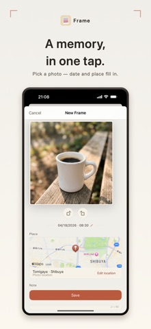 Frame - Photo & Word Diary iPhone screenshot