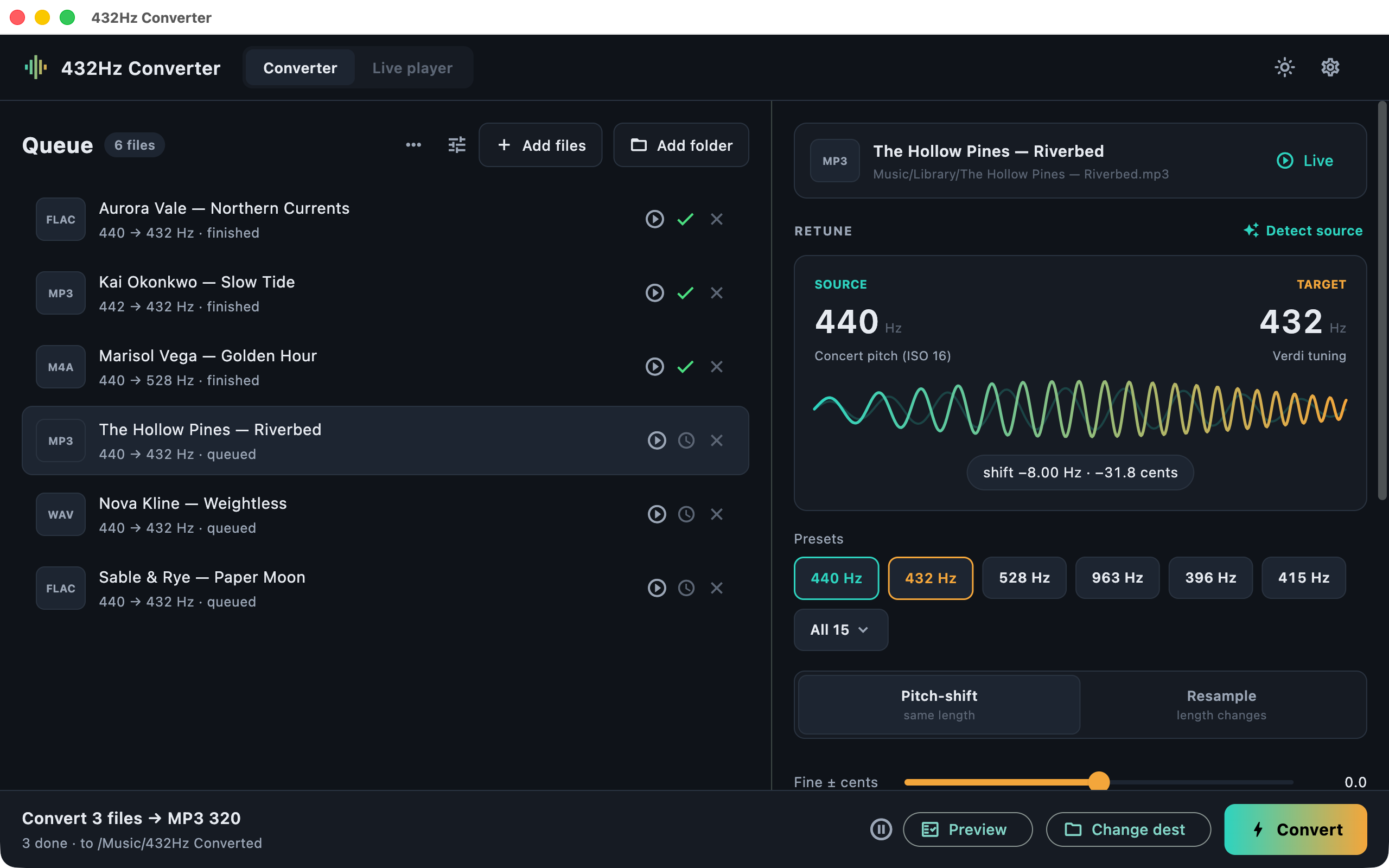 432Hz Frequency Converter screenshot 7