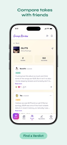 Group Review screenshot